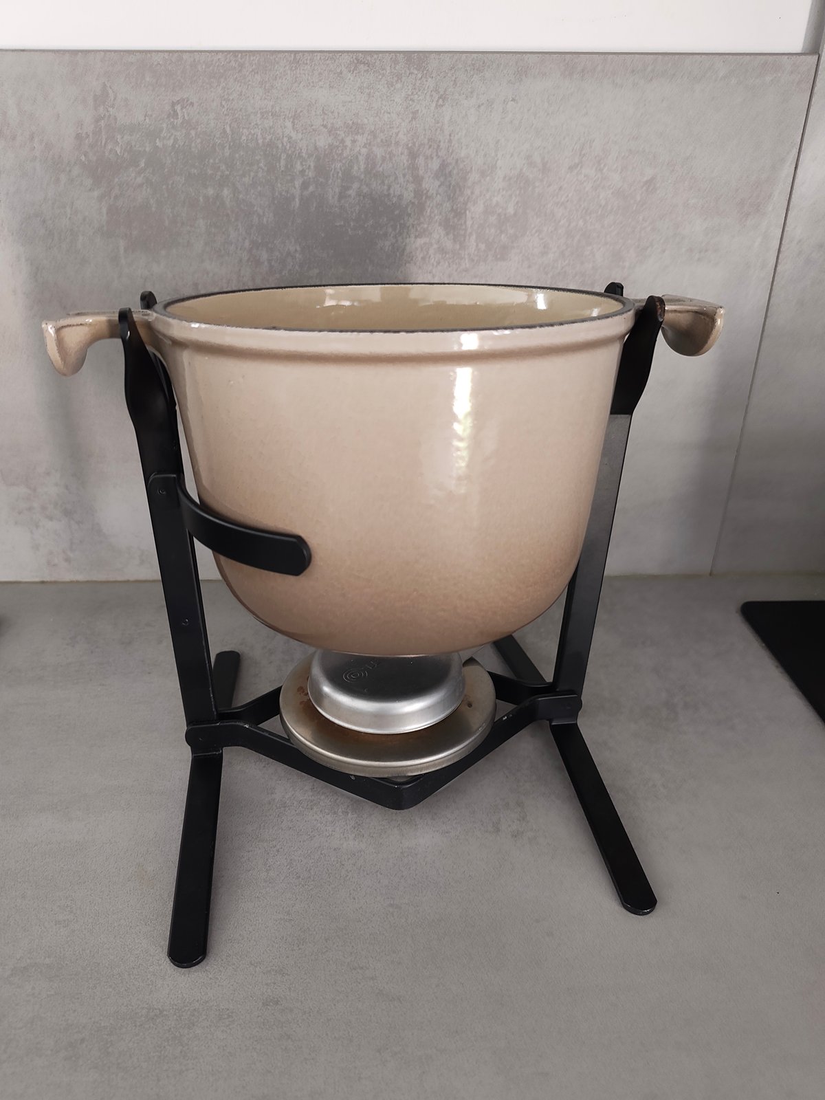 Vintage Le Creuset Fondue Set – Complete – Cast Iron – Original Box — photo 13