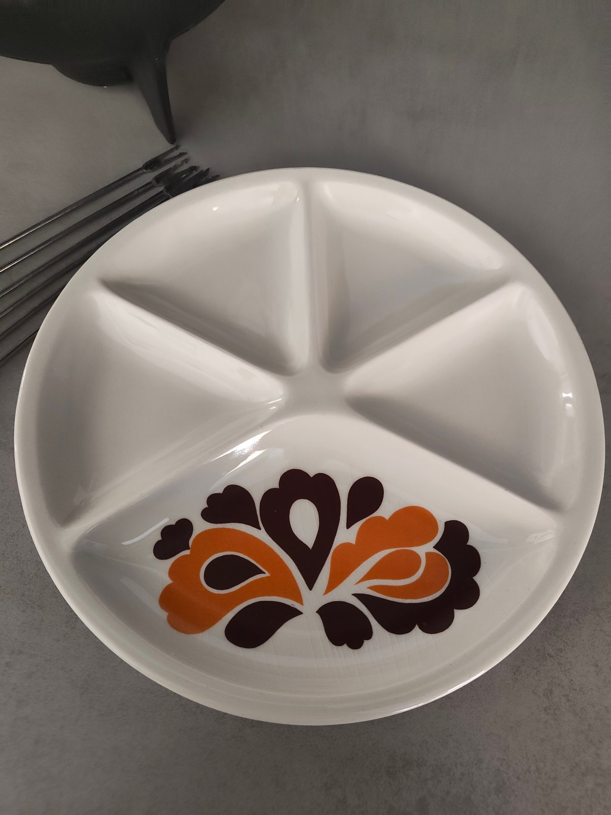 Vintage Le Creuset Paon Fondue Set – Made in France — photo 2