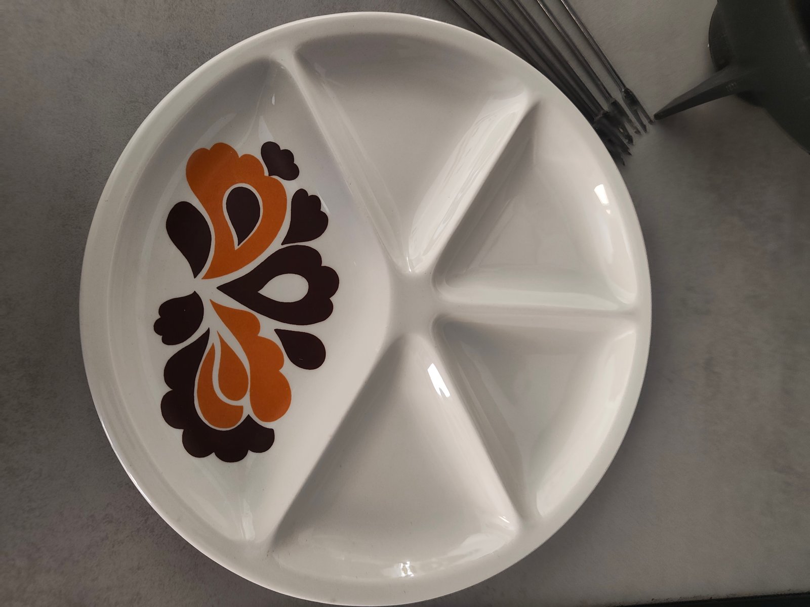 Vintage Le Creuset Paon Fondue Set – Made in France — photo 3