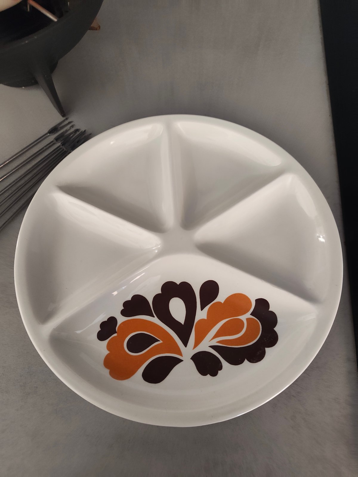 Vintage Le Creuset Paon Fondue Set – Made in France — photo 4