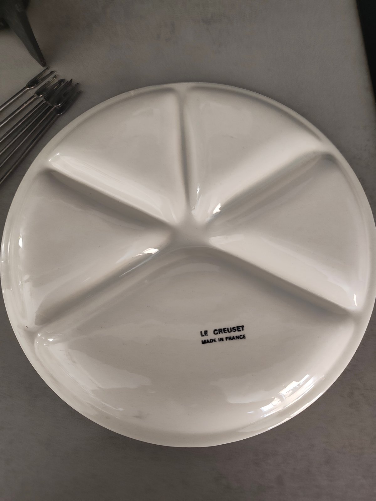 Vintage Le Creuset Paon Fondue Set – Made in France — photo 5