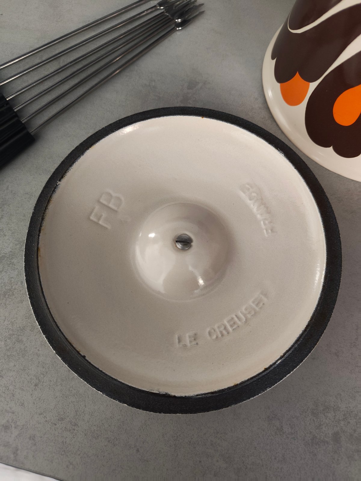 Vintage Le Creuset Paon Fondue Set – Made in France — photo 10