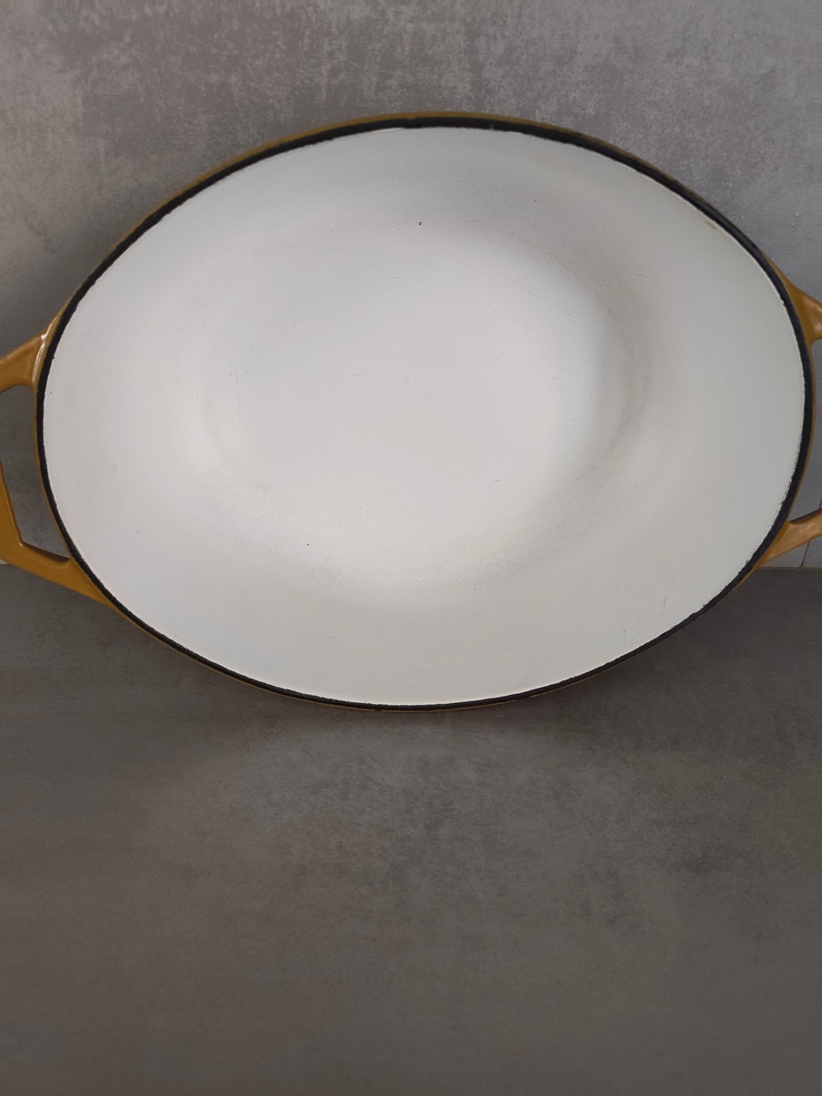 Vintage Nomar Cast Iron Cocotte – Rare French Enamel Oval Dutch Oven – Staub Group – 1970s Floral Design — photo 17
