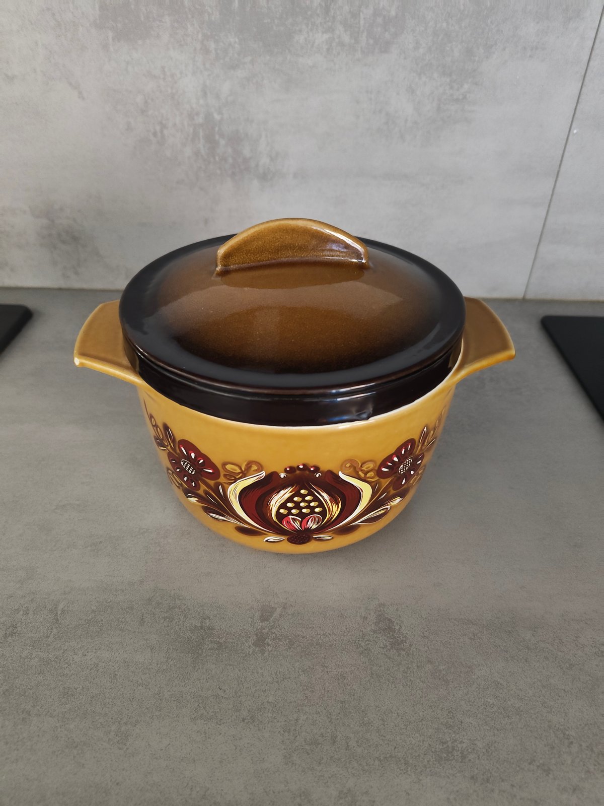Vintage Nomar Cast Iron Poêlon – Rare Floral Folk Pattern Staub Group – 1970s — photo 6