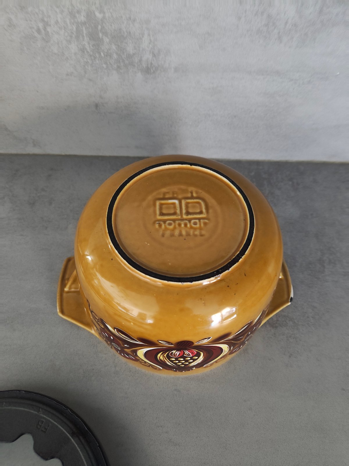 Vintage Nomar Cast Iron Poêlon – Rare Floral Folk Pattern Staub Group – 1970s — photo 14