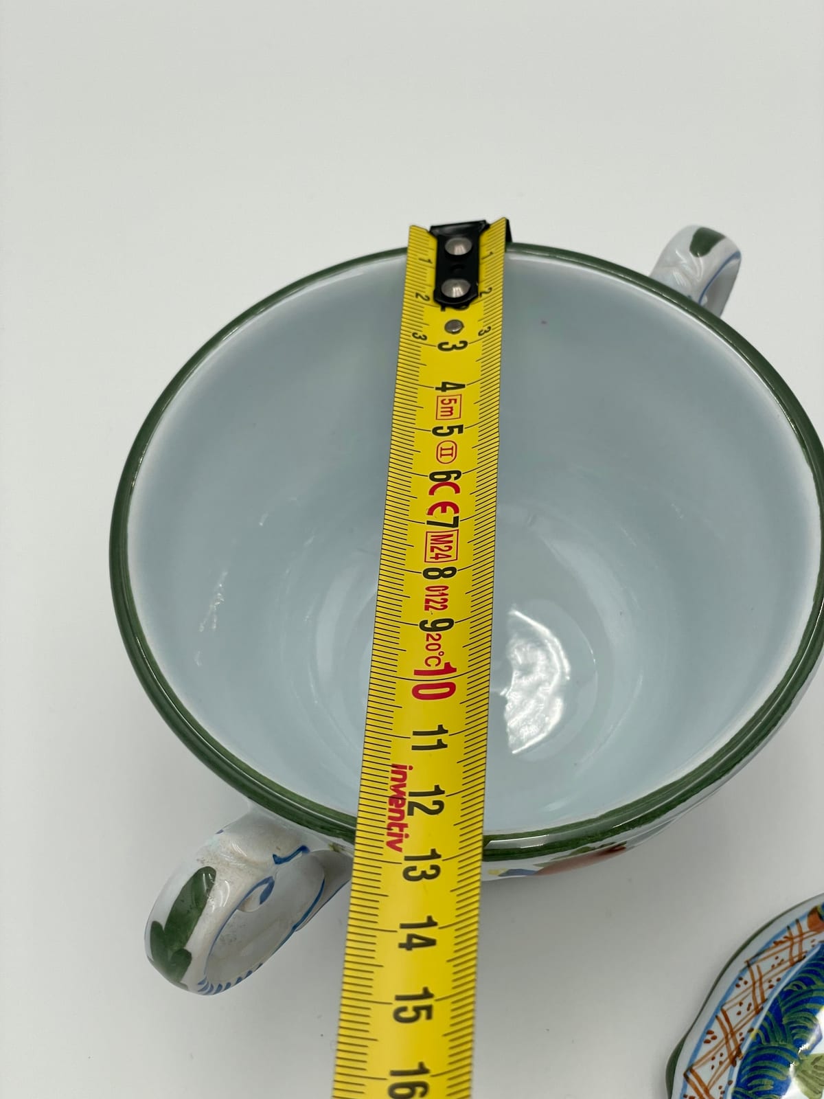 Christian Dior Covered Maiolica Vessel, Faenza "Garofano" Pattern, Made in Italy — 6