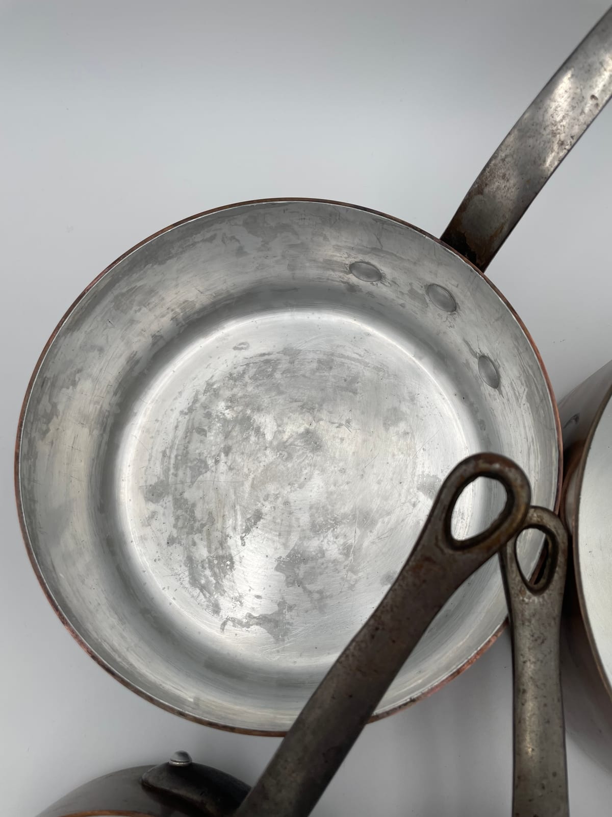 Graduated Set of Five L. Lecellier "Cuivralec" Copper Saucepans, 12–20 cm, Villedieu-les-Poêles, France — 14