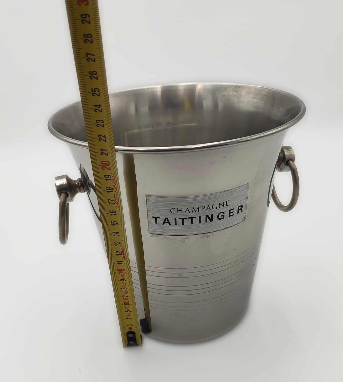 Champagne Taittinger Ice Bucket by Guy Degrenne, Stainless Steel, France — 7